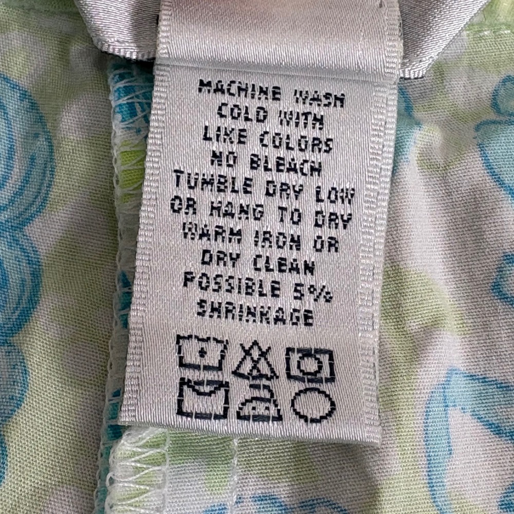 Lilly Pulitzer Womens Size 10 Capri Pants Crab Shell Print Cropped Blue White - Picture 8 of 13